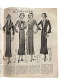 Australian home journal June 1st 1932 with four sewing patterns, unused, factory folded, three frocks bust 36 inches, child’s frock age 4 year
