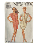 New Look 6698 vintage 1980s dress, skirt and jacket sewing pattern Bust 31.5 - 44 inches