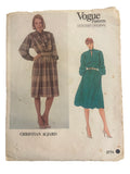 Vintage 1980s Vogue Designer Original Christian Aujard dress sewing pattern. Bust 34 inches.