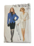 New Look 6591 vintage 1980s suit sewing pattern Bust 34 to 44 inches
