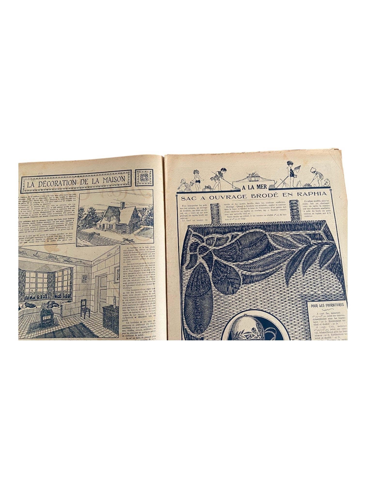Mon Ouvrage 15 Juillet 1929 includes  knitting pattern for the pullover on the front cover