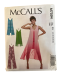 McCall's M7594 dresses sewing pattern from the 2000s. Bust 36, 38, 40, 42, 44 inches.