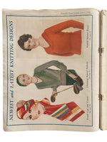 Australian home journal June 1st 1932 with four sewing patterns, unused, factory folded, three frocks bust 36 inches, child’s frock age 4 year