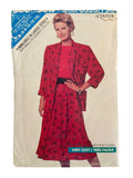 Butterick 6523 vintage 1980s jacket, top and skirt sewing pattern. Bust 30.5, 31.5, 32.5, 34, 36 inches