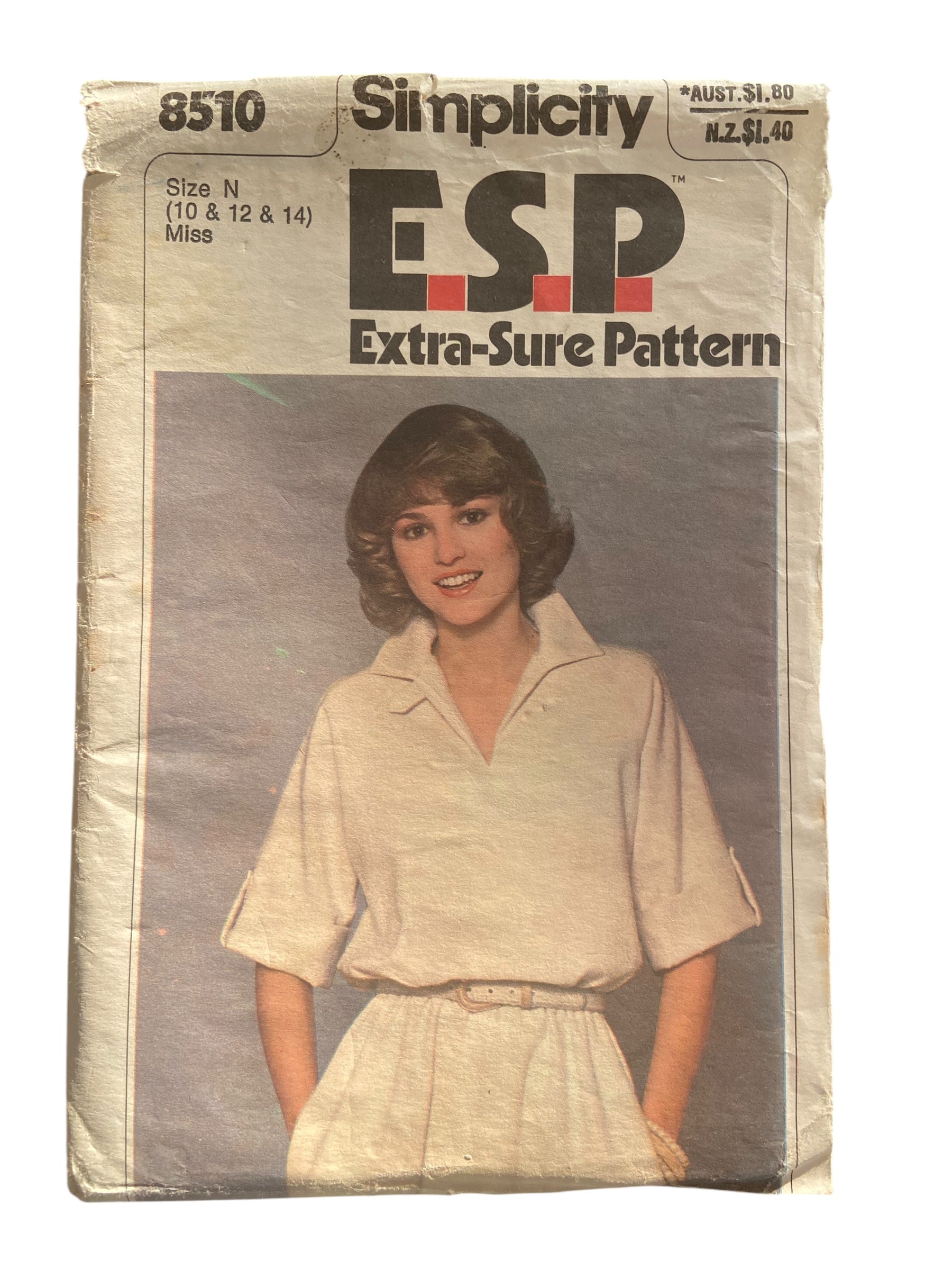 Simplicity 8510 vintage 1970s pullover dress sewing pattern Bust 32, 34, 36 inches