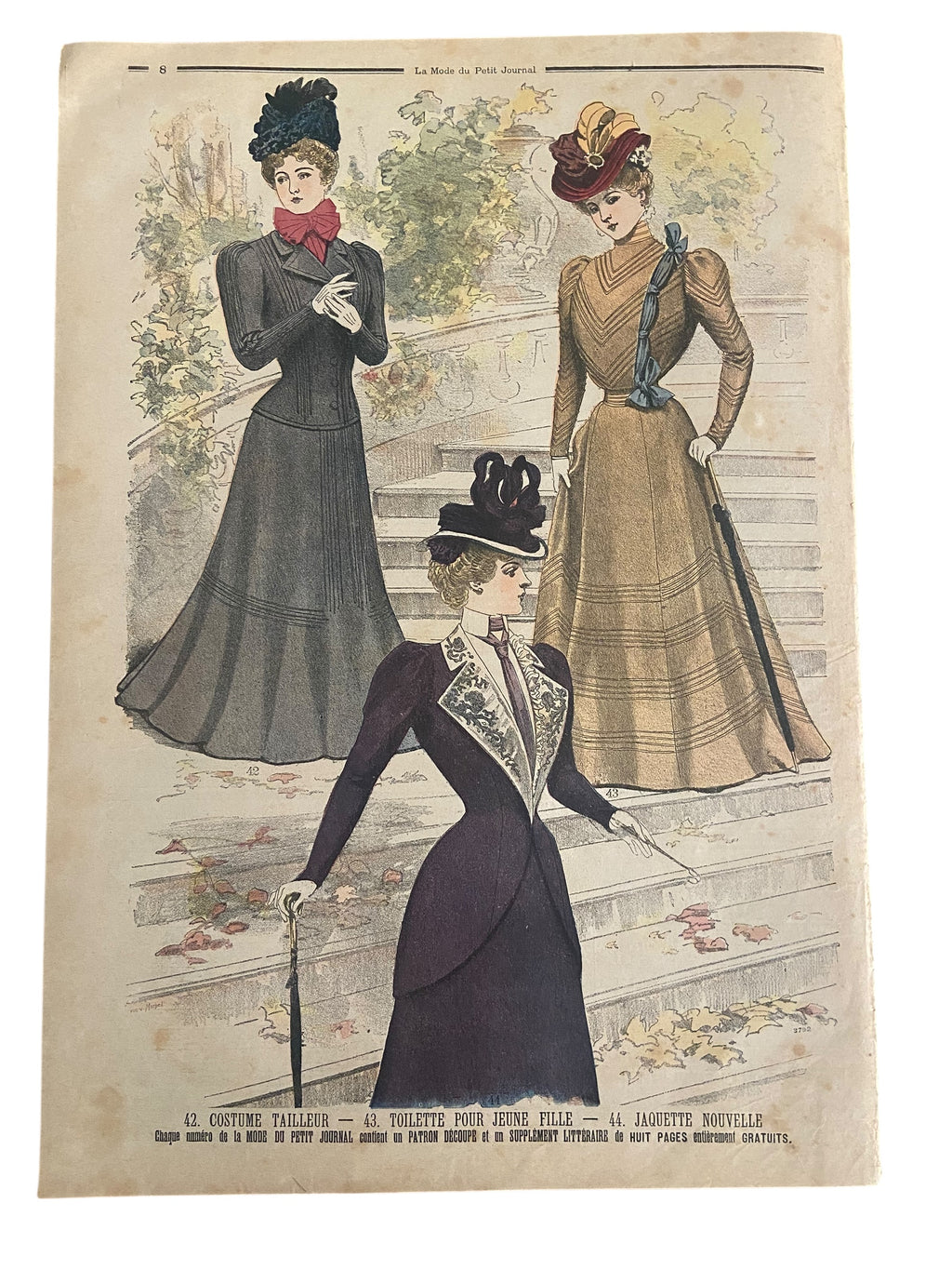 La Mode du Petit Journal 30 October 1898 French women’s magazine with a sewing pattern for a city bodice included