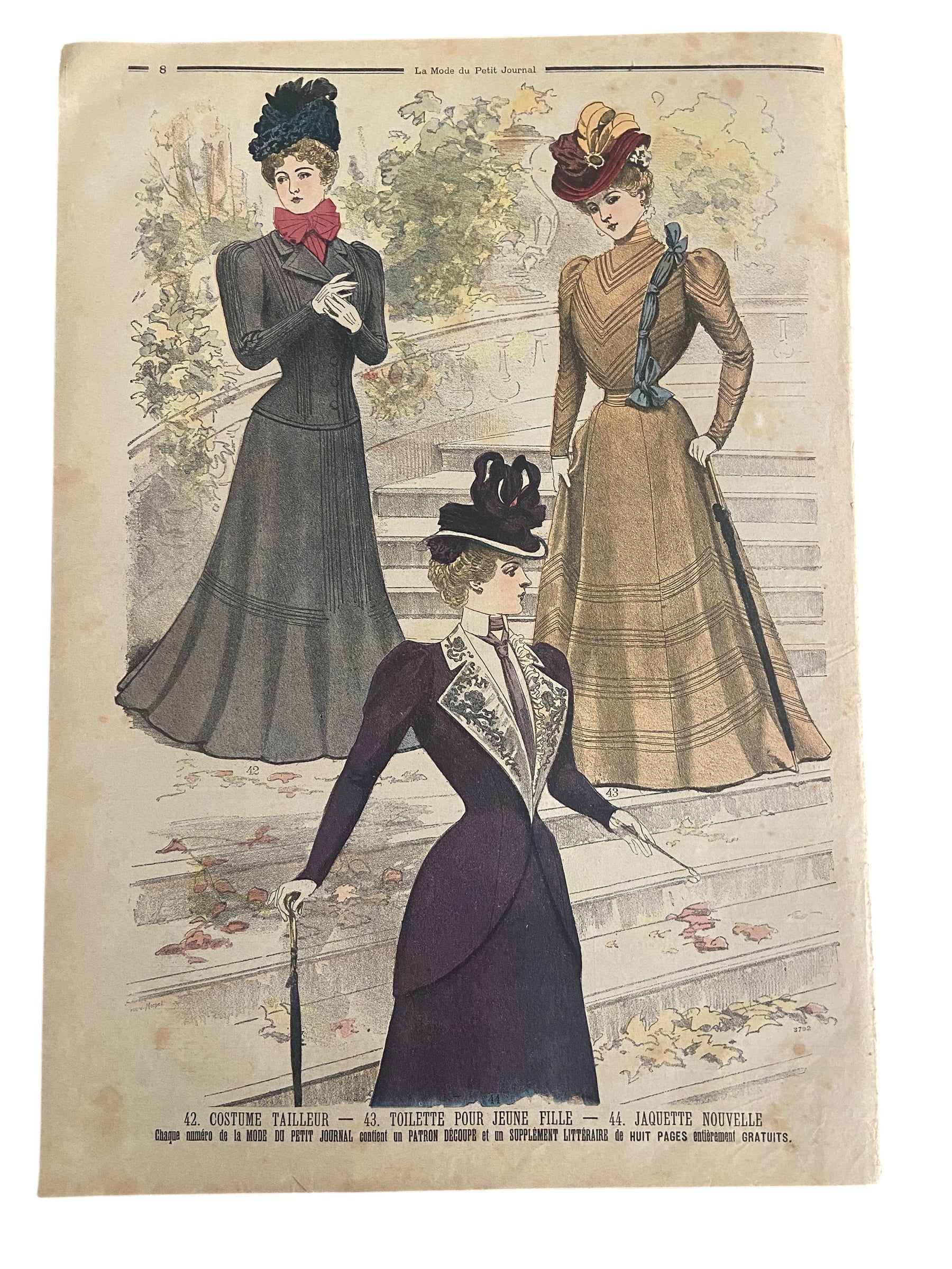 La Mode du Petit Journal 30 October 1898 French women’s magazine with a sewing pattern for a city bodice included