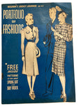 Weldon’s Ladies’ Journal No. 717 Portfolio of Fashions circa 1930s with two sewing patterns, unused, factory folded spring suit and day frock. Bust 36 inches.