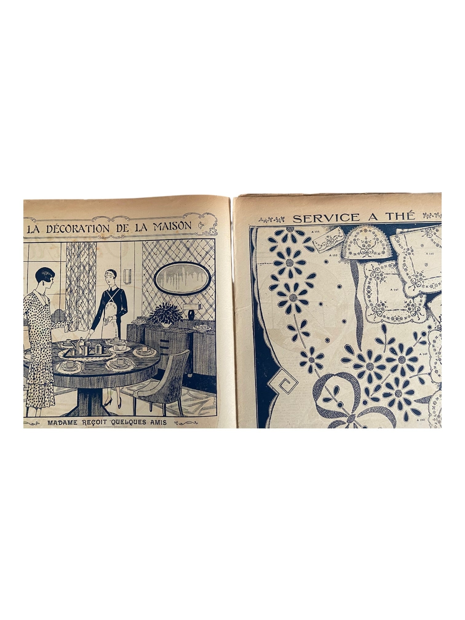 Mon Ouvrage 1 Septembre 1928 vintage French craft magazine with knitting pattern for the sports vest and jumper on the cover