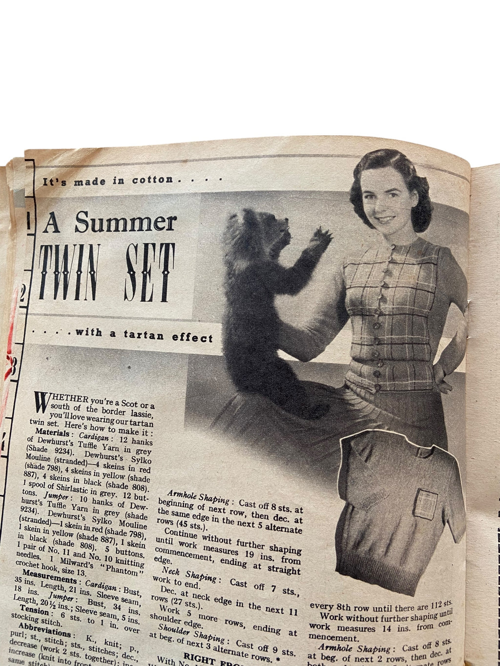 Home Notes magazine May 12 1950 with knitting and craft pattern.