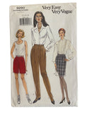 Vogue 9290 Vogue Sport 1990s skirt, shorts and pants sewing pattern Bust 34, 36, 38 inches