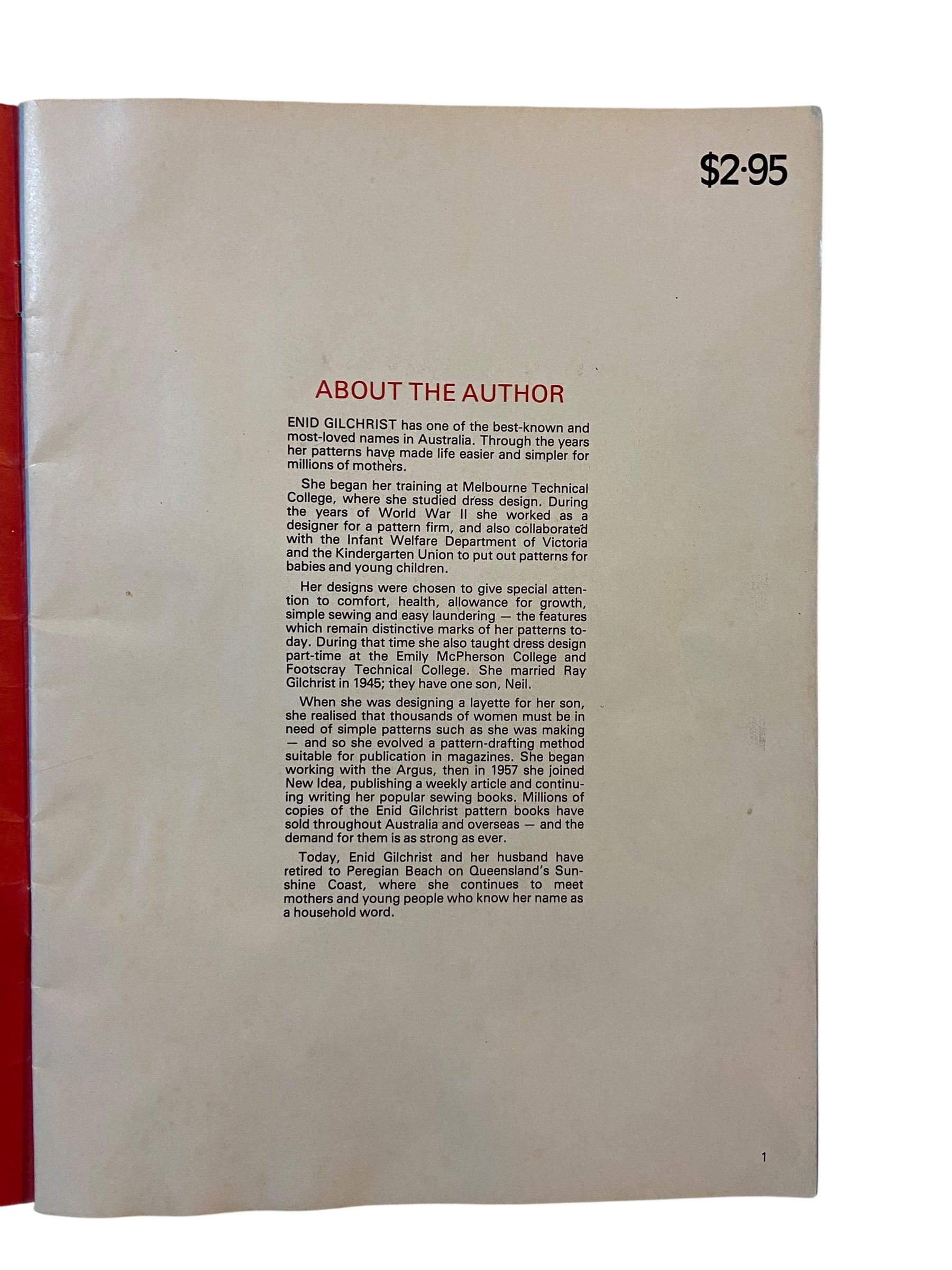 Sewing is Simple with Enid Gilchrist’s children’s garments pattern book 1970s or 1980s, contains many draftable patterns