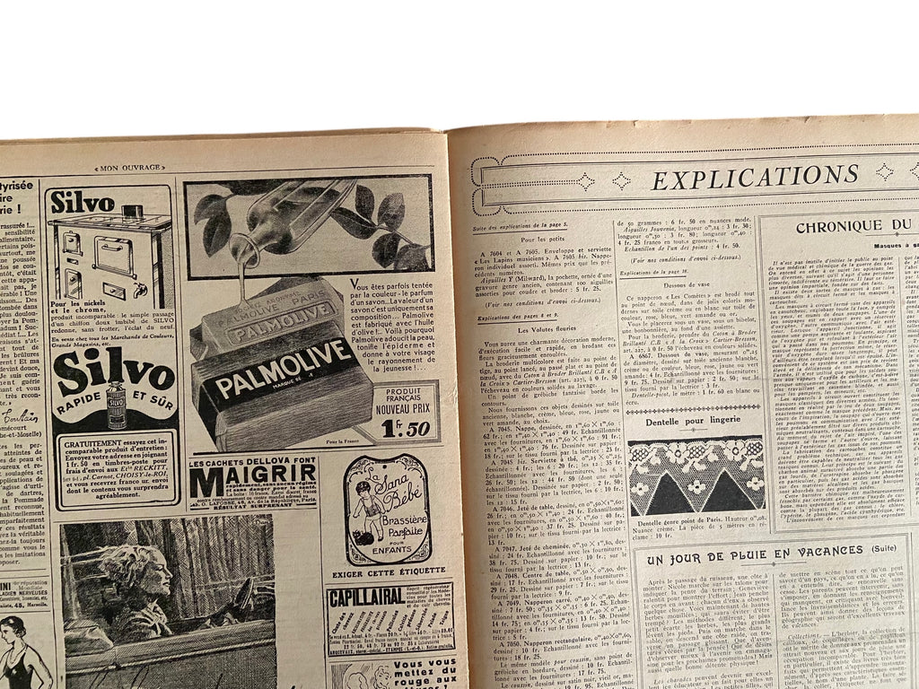 Mon Ouvrage 1 Juillet 1935 includes  knitting pattern for the blouse on the front cover