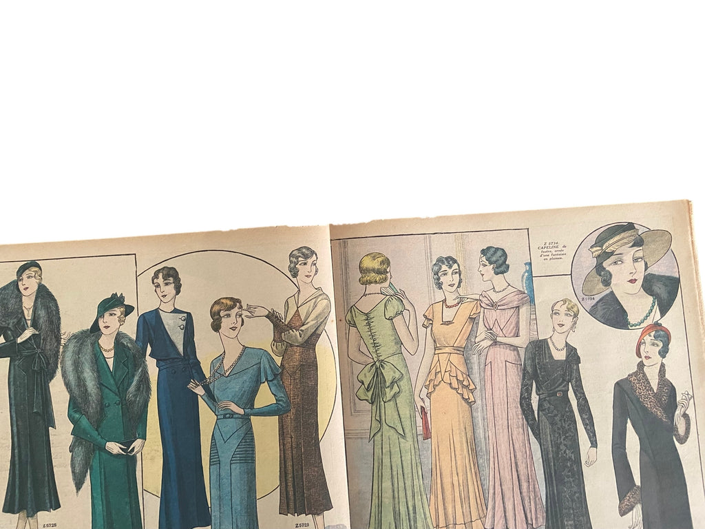 Le Petit Echo de la Mode 18 September 1932 French women’s magazine with many fashion illustrations