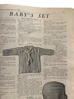 Australian home journal June 1st 1932 with four sewing patterns, unused, factory folded, three frocks bust 36 inches, child’s frock age 4 year