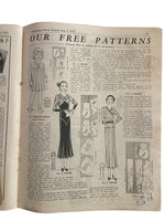 Australian home journal June 1st 1932 with four sewing patterns, unused, factory folded, three frocks bust 36 inches, child’s frock age 4 year