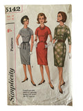 Simplicity 5142 vintage 1960s dress pattern. Bust 36 inches