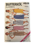 Butterick 4645 vintage 1980s skirts sewing pattern. Waist 26.5, 28, 30 inches