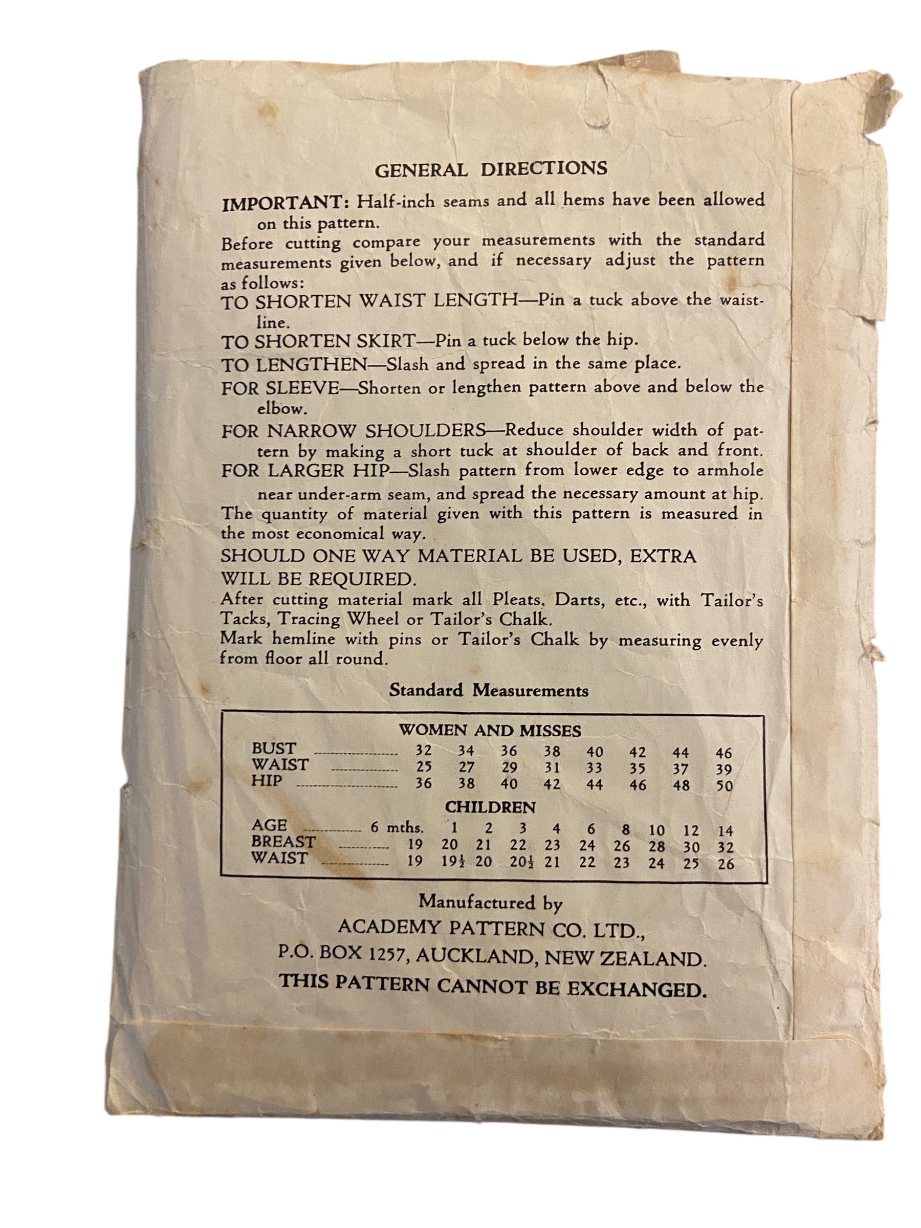 Academy 2174 vintage 1950s men's shirt pattern. Neck 16 inches