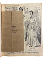 Australian home journal October 2nd 1950 with three sewing pattern, unused, factory folded. Two dresses and night dress. Bust 34 inches.