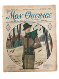 Mon Ouvrage 15 Octobre 1935 includes knitting pattern for the suit on the front cover