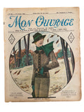 Mon Ouvrage 15 Octobre 1935 includes knitting pattern for the suit on the front cover