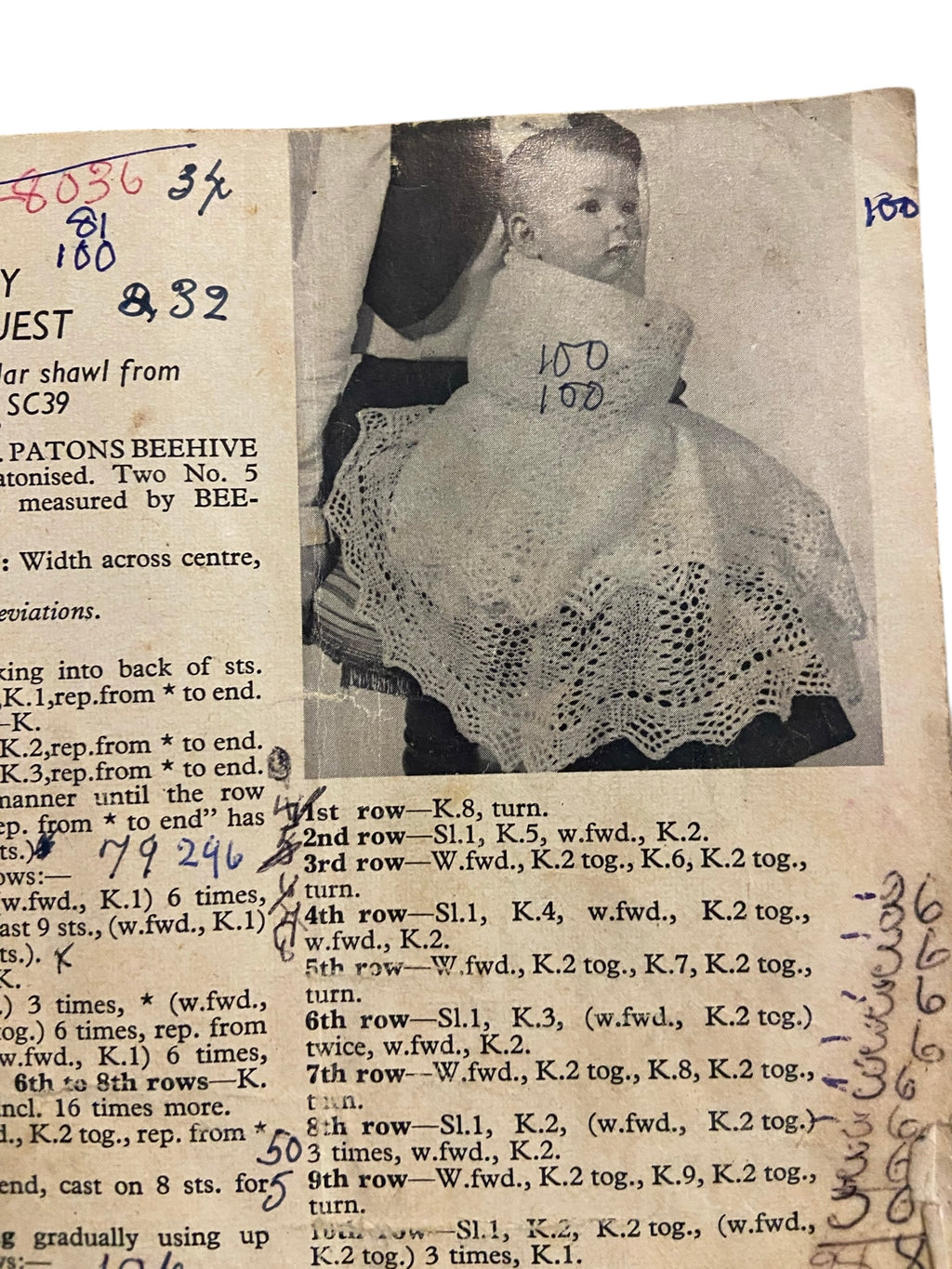 Vintage 1950s or 1960s First Woollies by stitch craft knitting pattern book for babies 6 months and under