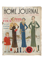 Australian home journal June 1st 1932 with four sewing patterns, unused, factory folded, three frocks bust 36 inches, child’s frock age 4 year