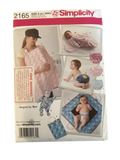 Simplicity 2165 babies accessories and diaper cover sewing pattern.