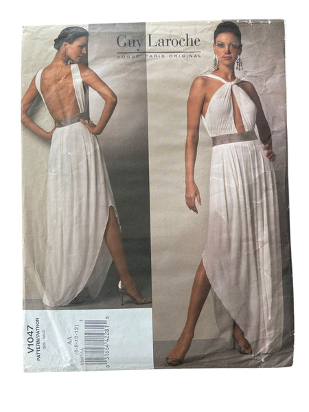 Vogue v1047 Paris Original Guy Laroche dress sewing pattern Bust 30.5, 31.5, 32.5, 34 inches.