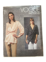 Vogue v1680 tops sewing pattern. Bust 36, 38, 40, 42, 44 inches