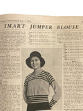 Australian home journal June 1st 1932 with four sewing patterns, unused, factory folded, three frocks bust 36 inches, child’s frock age 4 year