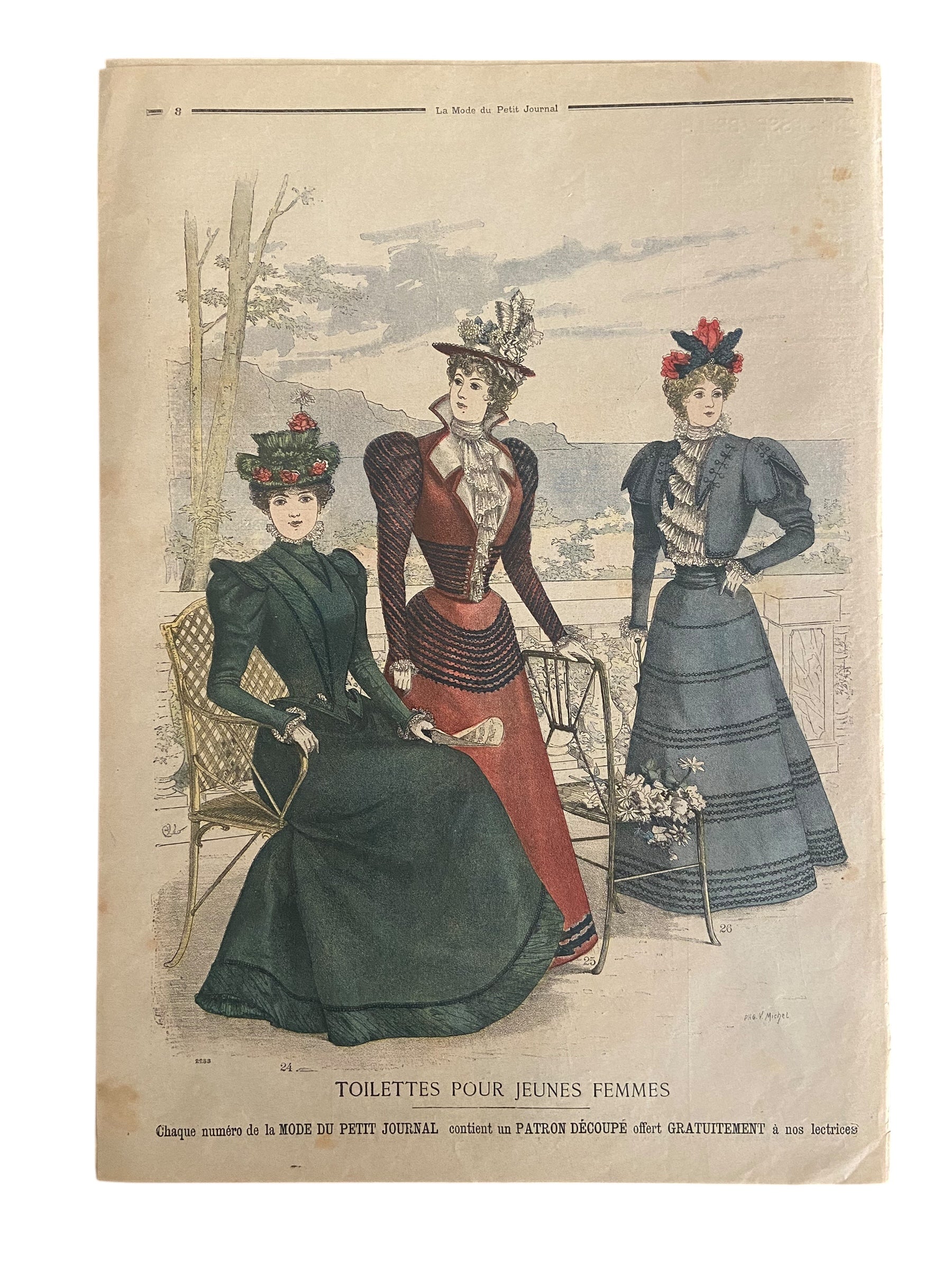 La Mode du Petit Journal 30 Mai 1897 French women’s magazine with a sewing pattern for a leg of mutton sleeve included