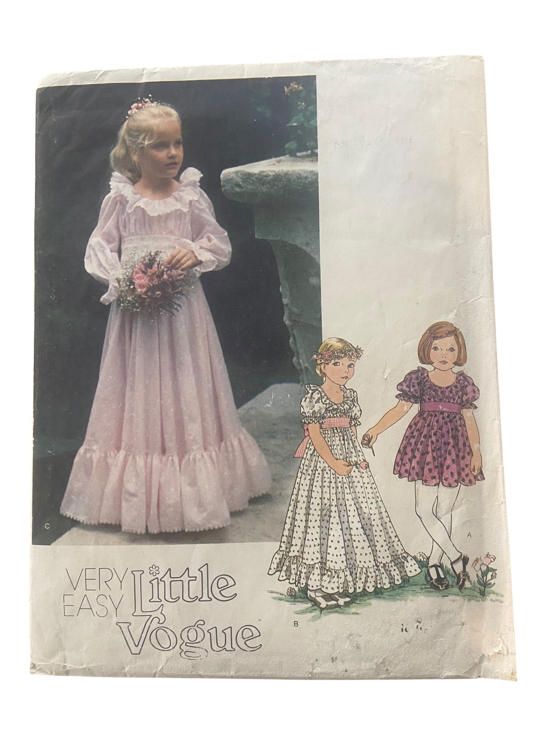 Vogue 1814 Very Easy Little Vogue vintage 1970s child's dress pattern. Size 3 breast 22 inches 56 cm