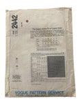 Vogue 2442 vintage 1980s designer Calvin Klein jeans and skirt sewing pattern. Waist 25.5 inches