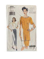 Vogue 9886 vintage 1990s Koko Beall petite top and skirt sewing pattern Bust 40, 42, 44 inches