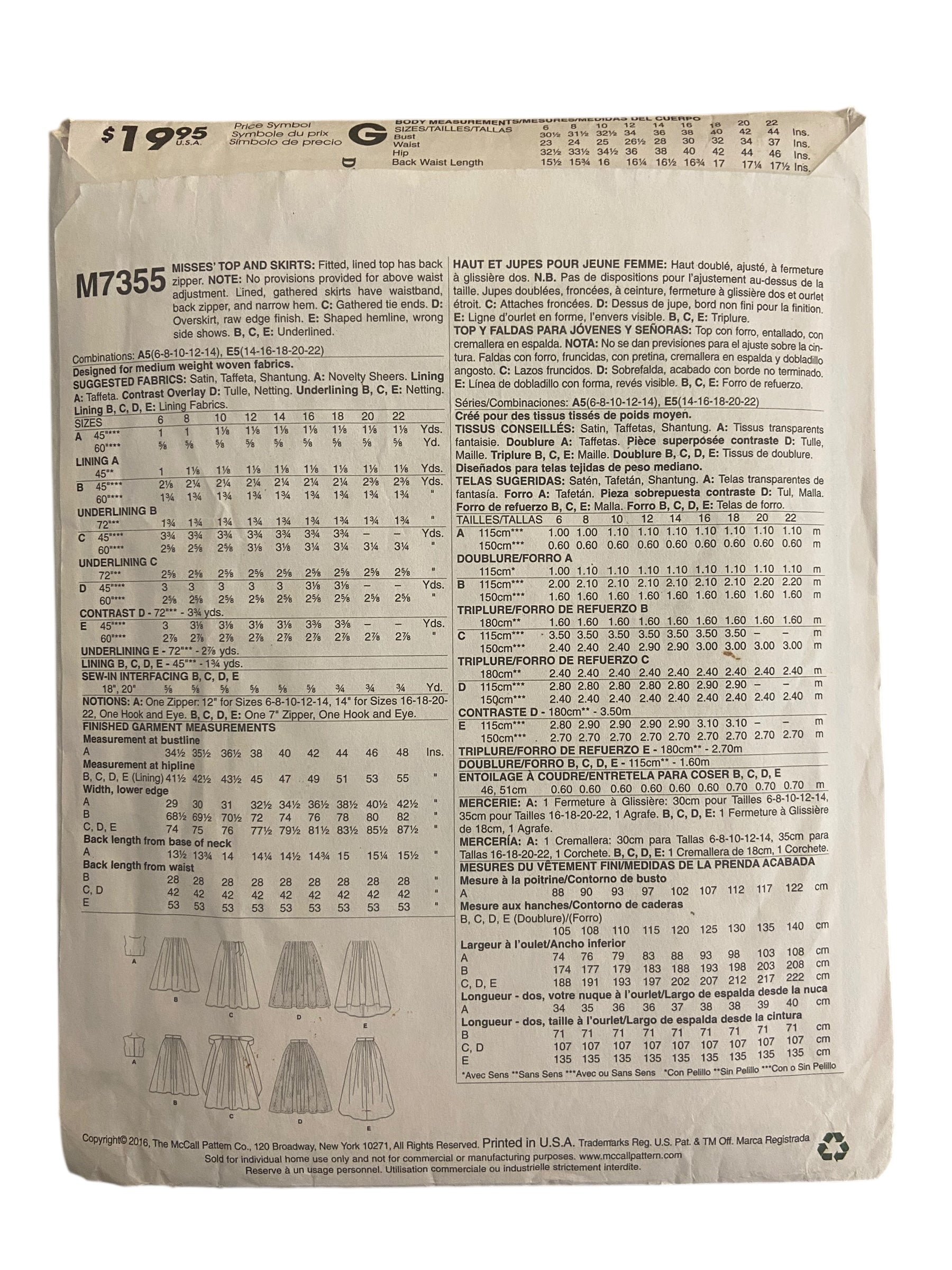 Academy 4308 vintage 1950s pajamas sewing pattern 34 inch bust.