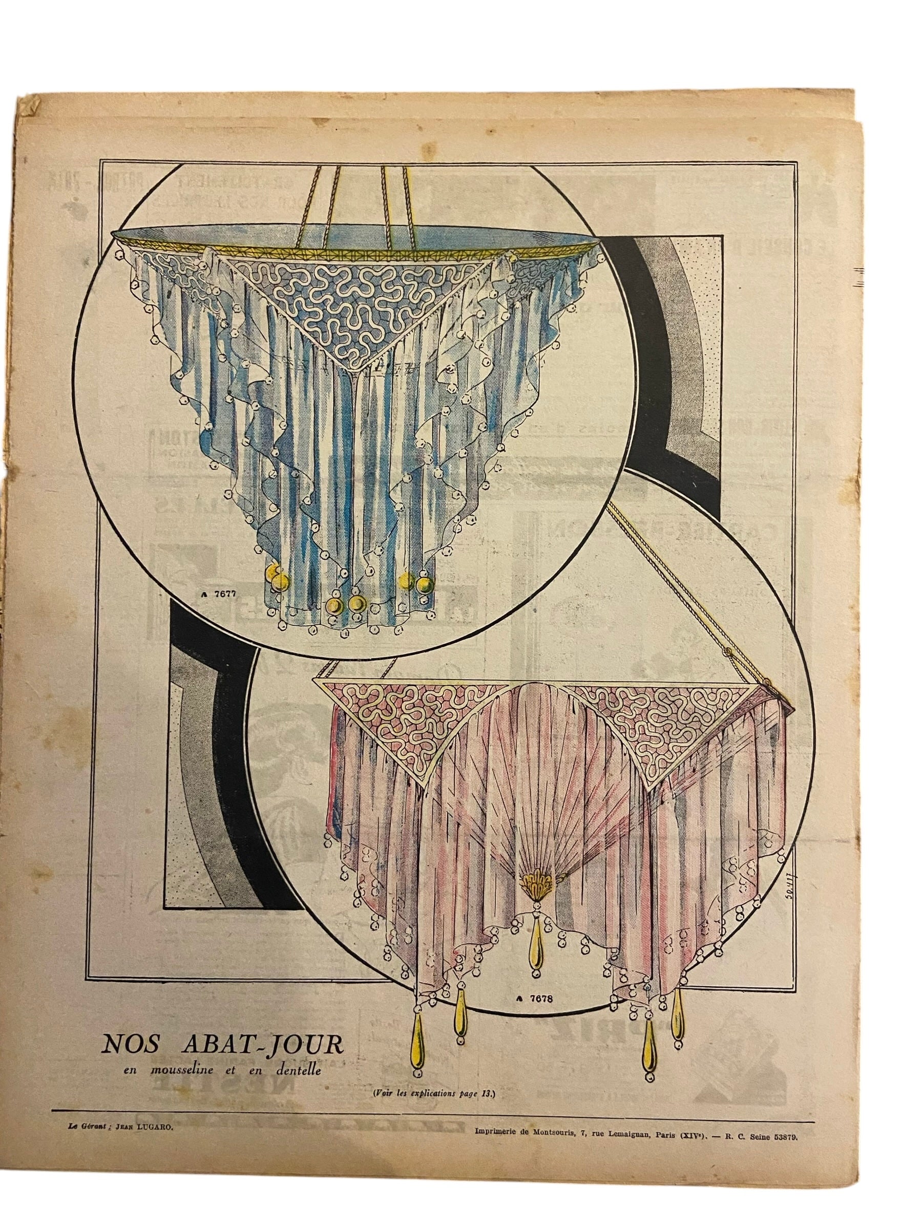 Mon Ouvrage 1 October 1935 includes  knitting pattern for the dress on the front cover and a man’s singlet (vest)