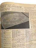 Australian home journal December 1st 1952 with three sewing pattern, unused, factory folded. Two dresses and child’s sunsuit. Bust 34 inches.