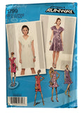 Simplicity 1799 Project Runway dress sewing pattern from the 2000s. Bust 29.5, 30.5, 31.5, 32.5, 34 inches.