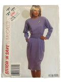 McCall’s 3797 vintage 1980s dress sewing pattern. Bust 34, 36, 38 inches.