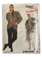 Vintage 1980s Vogue 1639 Individualist Jenny Sharp jacket, skirt and pants pattern Bust 32.5 inches