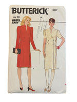 Butterick 6007 vintage 1980s dress sewing pattern. Bust 32.5 inches