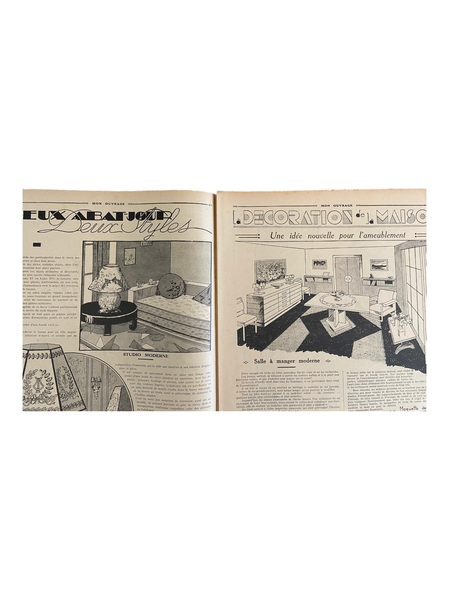 Mon Ouvrage 15 Fevrier 1938 vintage French craft magazine with knitting pattern for the jumper on the cover