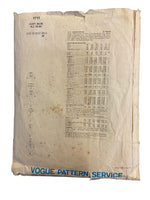 Vogue 1711 vintage 1970s dress sewing pattern Bust 34 inches