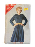 Butterick 5128 vintage 1980s pullover dress sewing pattern. Bust 36, 38, 40 inches
