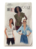 Vogue 7437 vintage 2000s top sewing pattern. Bust 31.5, 32.5, 34 inches