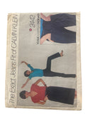 Vogue 2442 vintage 1980s designer Calvin Klein jeans and skirt sewing pattern. Waist 25.5 inches