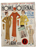 Australian home journal July 1 1935 with four sewing patterns, unused, factory folded, two frocks, blouse (36 inch bust) and boy’s pyjamas.