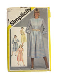 Simplicity 6243 vintage 1980s dress pattern. Bust 36 inches